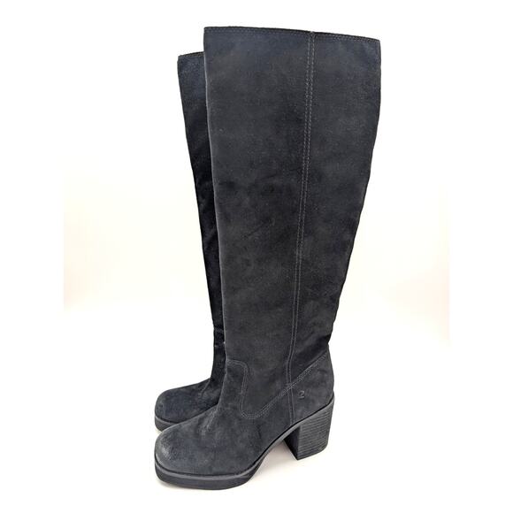 Zodiac Padma Wide Calf High Shaft Boots Round Toe Women's Black Size US7 EU38 - Picture 1 of 12